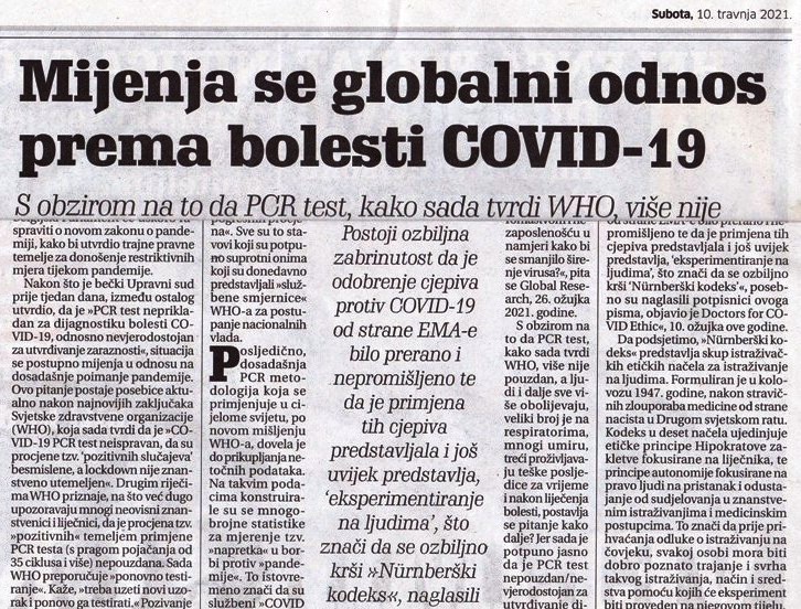 Šokantne COVID-novosti na svjetskoj pozornici