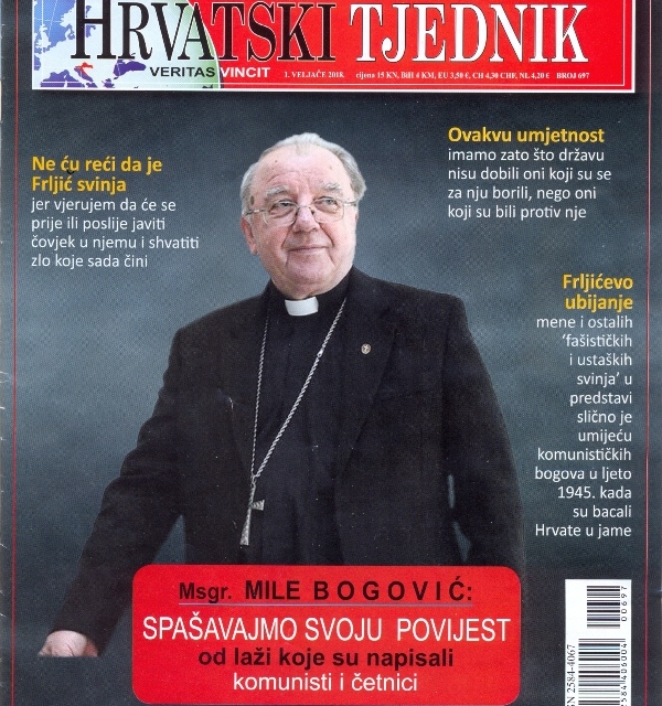 Naš umirovljeni biskup Mile Bogović dao intervju Hrvatskom tjedniku