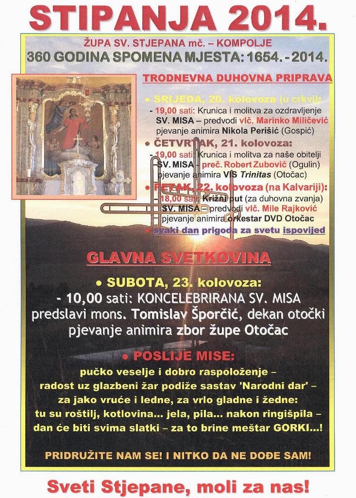 Stipanja nam je pred vratima!